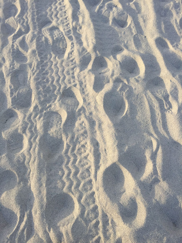 Footsteps in the sand on Fort Lauderdale Beach